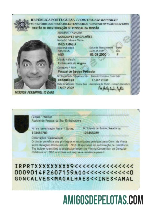 Portugal ID Card 2020 Present modelo